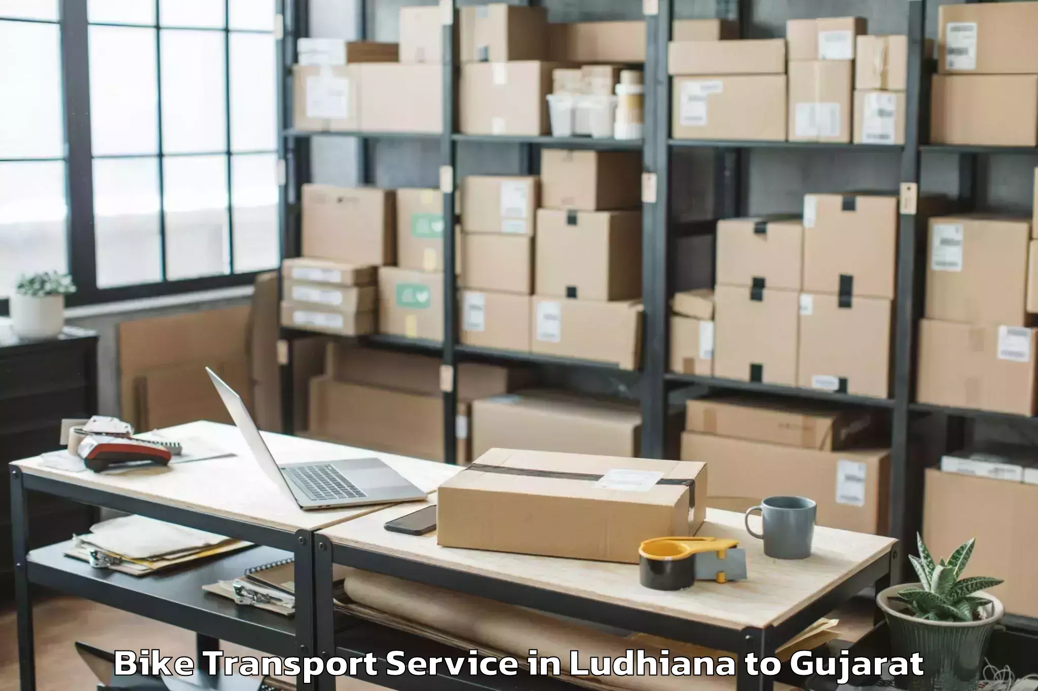 Professional Ludhiana to Surat City Bike Transport